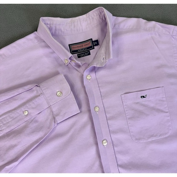 Vineyard Vines Shirt XL Purple Tucker Knit Cotton Beach Prep Resort - Picture 1 of 6